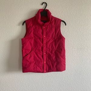 lands end girls vest waterproof button up small7-8